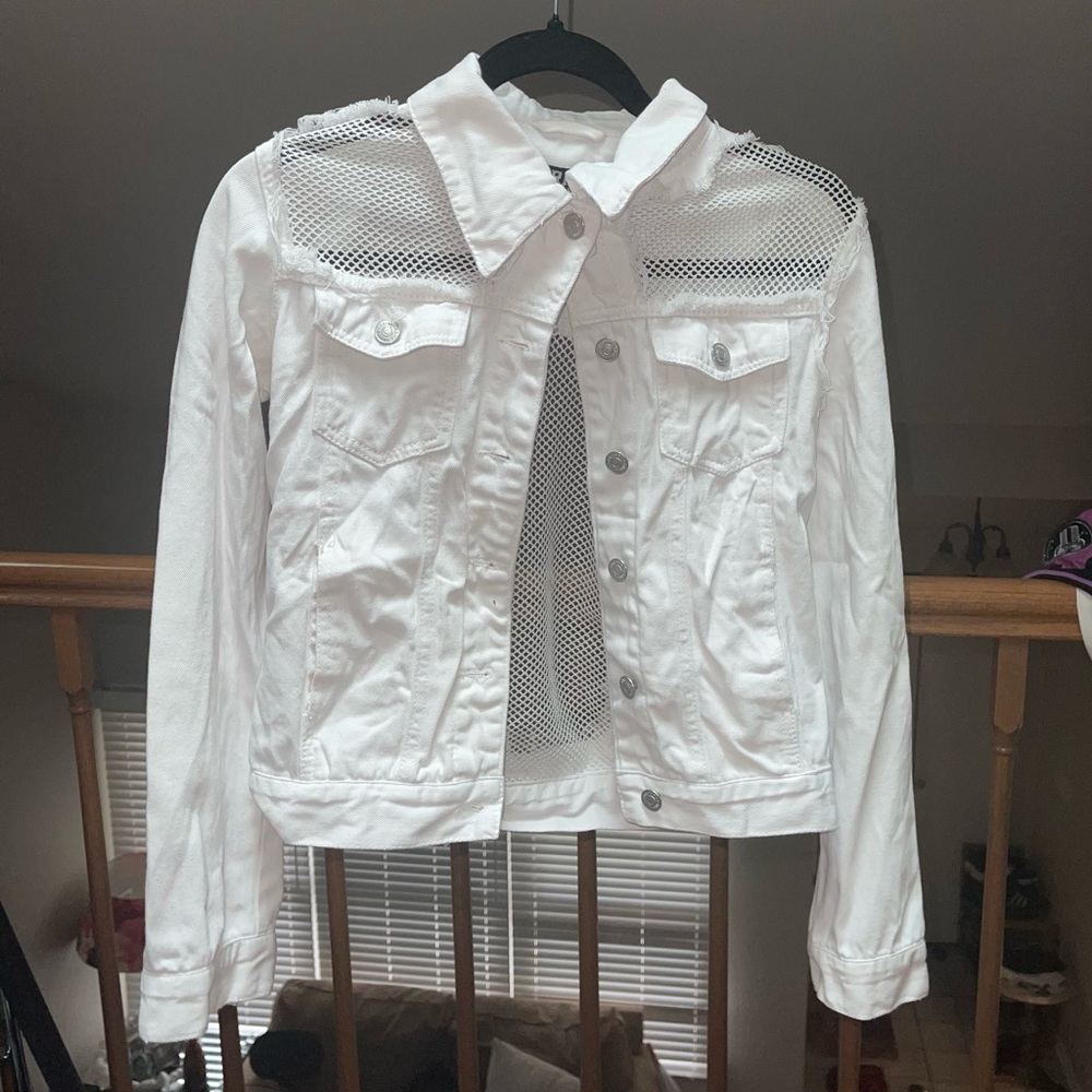 White jean jacket